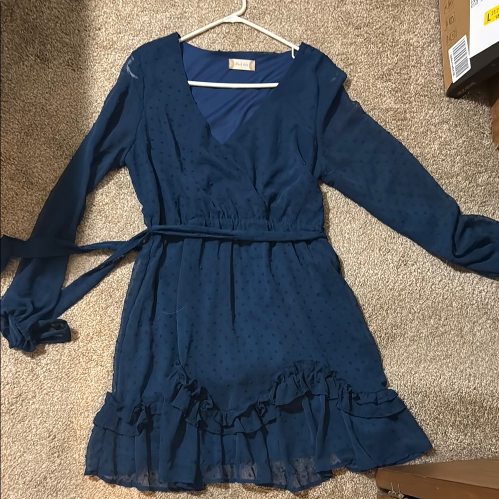 Long sleeve dot dress